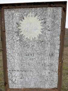 Airport reservoir sign close-up