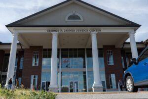 The George P. Jaynes Justice Center in Jonesborough, Tenn. as seen on Monday, March 23, 2026.