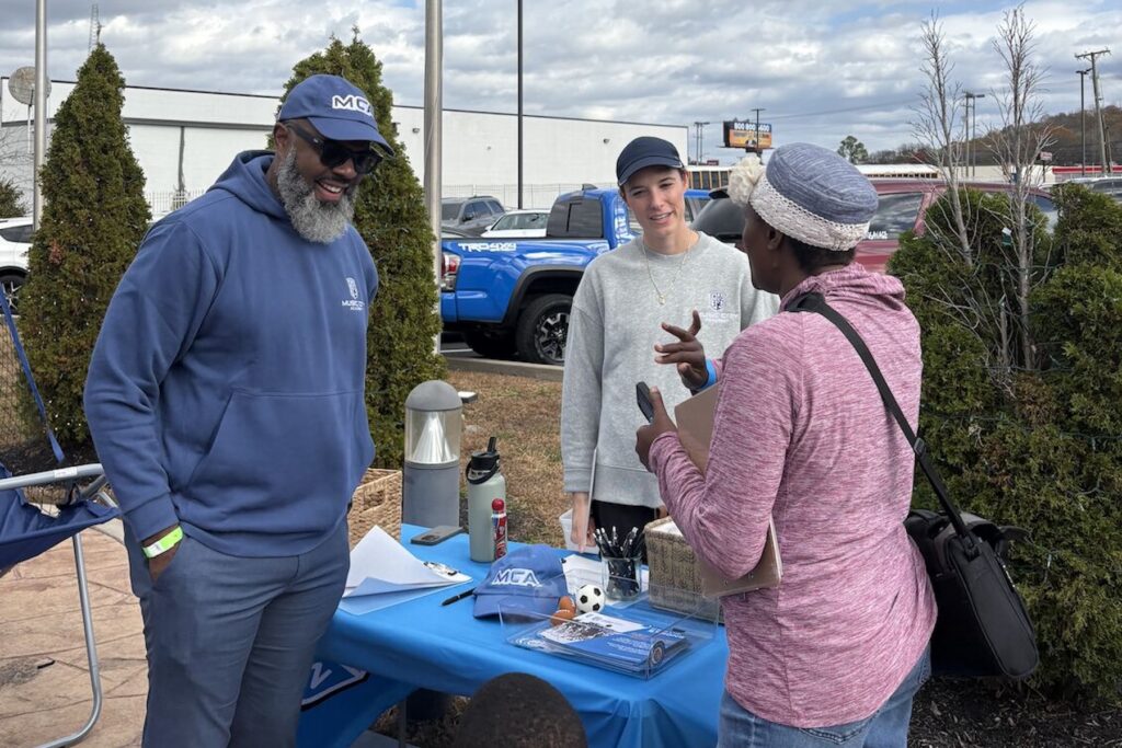 Kevin Dyson at Music City Academy table