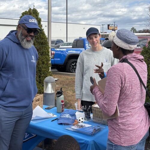 Kevin Dyson at Music City Academy table
