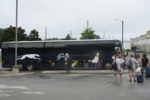 Passengers are dropped off in East Knoxville on July 22, 2026.