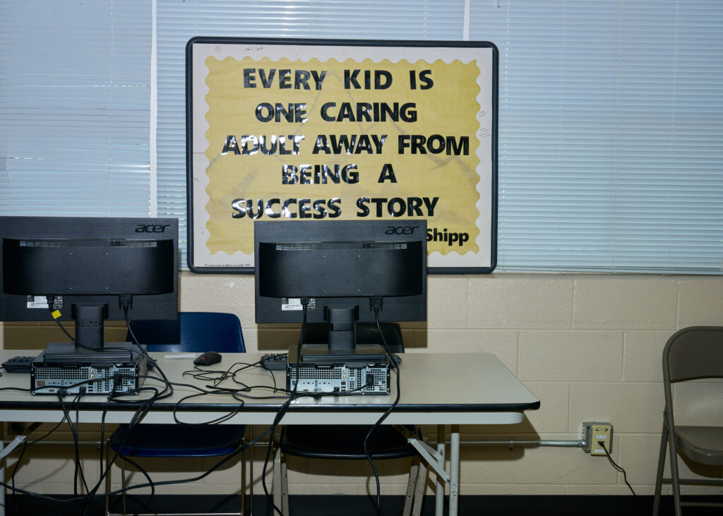 Staff training room at Mountain View Academy in Dandridge, Tennessee.