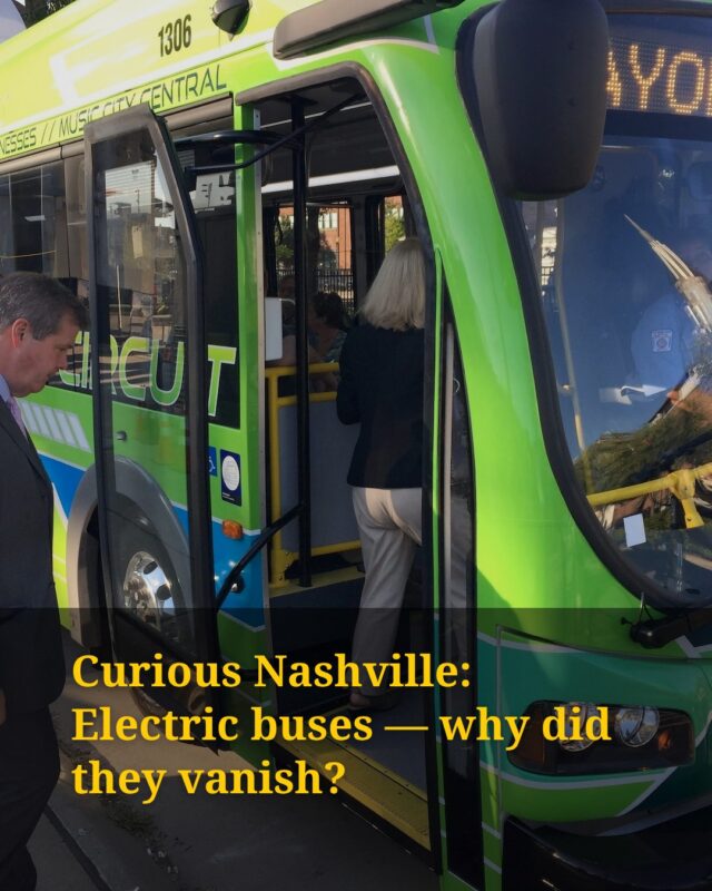 A bus rider with a great memory asked Curious Nashville: What happened to the highly-touted all-electric buses that WeGo used to offer, for free, throughout downtown? 

Short answer: They were discontinued in 2021. Then the manufacturer went bankrupt. The chargers — at last — are being removed this year. 
 
All told, Nashville’s EV bus initiative will have come and gone in just 11 years. WeGo says it’s considering zero-emission buses again, but keeping a close eye on the technology and dependability of the companies making them. 

Tap link in bio for more. Find and listen to Curious Nashville wherever you get your podcasts.