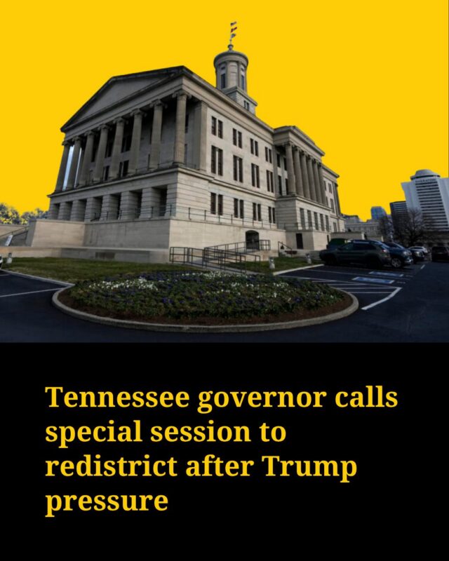 Tennessee Gov. Bill Lee has officially called a special session for the legislature to re-draw the state’s congressional maps. State lawmakers will reconvene in Nashville on Tuesday to consider eliminating the state’s lone Democratic seat in Memphis. 

Rep. Justin J. Pearson, D-Memphis, told WPLN News that the recent SCOTUS decision unraveled a key victory of the Civil Rights Movement.

“I would be lying if I didn’t say it was also so painful because of what my ancestors went through to get access to the ballot, many of them who were lynched who were shot were beaten on bridges like the Edmund Pettus Bridge in Selma in order for us to have this right to representation,” Pearson said. “And now to see the Supreme Court living in some mythological universe where racism is not as persistent is dangerous.”

“We owe it to Tennesseans to ensure our congressional districts accurately reflect the will of Tennessee voters,” Gov. Bill Lee said in his announcement for the session.

Outgoing Senate Speaker Randy McNally, R-Oak Ridge, had called the state’s existing maps “strong, fair and legal,” but has since praised the governor’s call for a special session.

Follow for more from reporter Marianna Bacallao and tap link in the bio for full story.

Photos: Mark Humphrey  AP Photo (File), Tennessee General Assembly