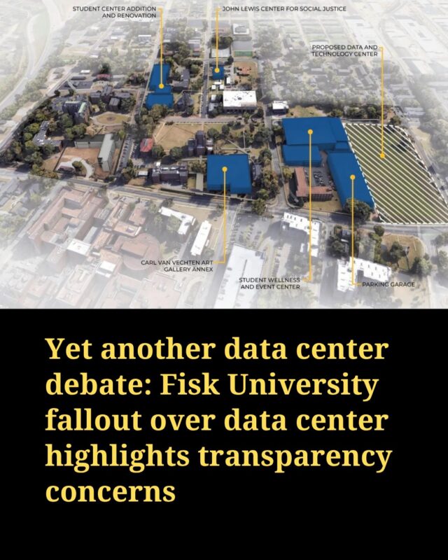 Fisk University’s rollout for its billion-dollar project dubbed the “Quantum Leap” has garnered pushback from community members concerned about its planned data center. 

“They affect the health, well-being, and quality of life of the people who live near these facilities. As a teacher, I think about the children and families who live in these communities every day,’ says Jarrett Harper, teacher and Fisk alum. 

Thousands signed a “No Data Center at Fisk” petition, and many others spoke before the Metro Planning Commission asking them to establish guardrails for data centers related to water usage, energy consumption and noise emissions. Others support the move, saying that Fisk can be a leader on how data centers should be run while also increasing the university’s technological abilities. 
 
WPLN’s education Camellia Burris spoke with the university president, Dr. Agenia Clark, who insisted that misinformation is fueling many of the concerns about the proposed data center.

Tap link in bio for more. 

Photo: Courtesy of Fisk University. Alexis Marshall / WPLN