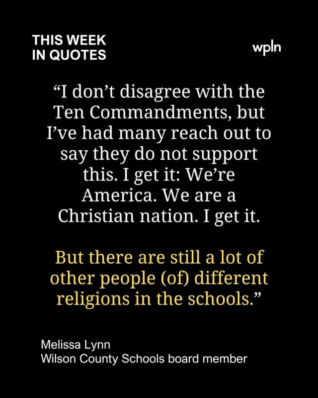 Notable quotables for the week include back to school with the Ten Commandments, concerns about the death penalty procedures, AI ads in our primaries, the Titans, healthcare for ICE detainees, and nuclear storage in Tennessee.

Wilson County Schools unanimously passed a measure to display the Ten Commandments in all K-12 buildings, but one board member showed some concern. 

We’re a week out from the primaries, and the race for governor is heating up. A dark money group ran an attack ad against Sen. Marsha Blackburn, which uses an AI-generated jingle. Her team argues that breaks a new law in Tennessee, which banned generative AI from campaign ads.

Fallout from the state’s failed attempt to execute Tony Carruthers continues. A group of doctors and nurses are calling for redesign of capital punishment in the state. They want Tennessee to find a way to carry out exectuions without relying on medical professionals, who are ethically forbidden from pariticpating in the death penalty. 

Tap link in bio for our in-depth stories and to sign up for the NashVillager newsletter, a human-powered 5-day-a-week email direct to your inbox with local stories, info, and ticket giveaways.
